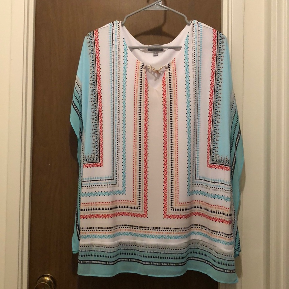 Gorgeous pattern blouse with built in necklace 😉